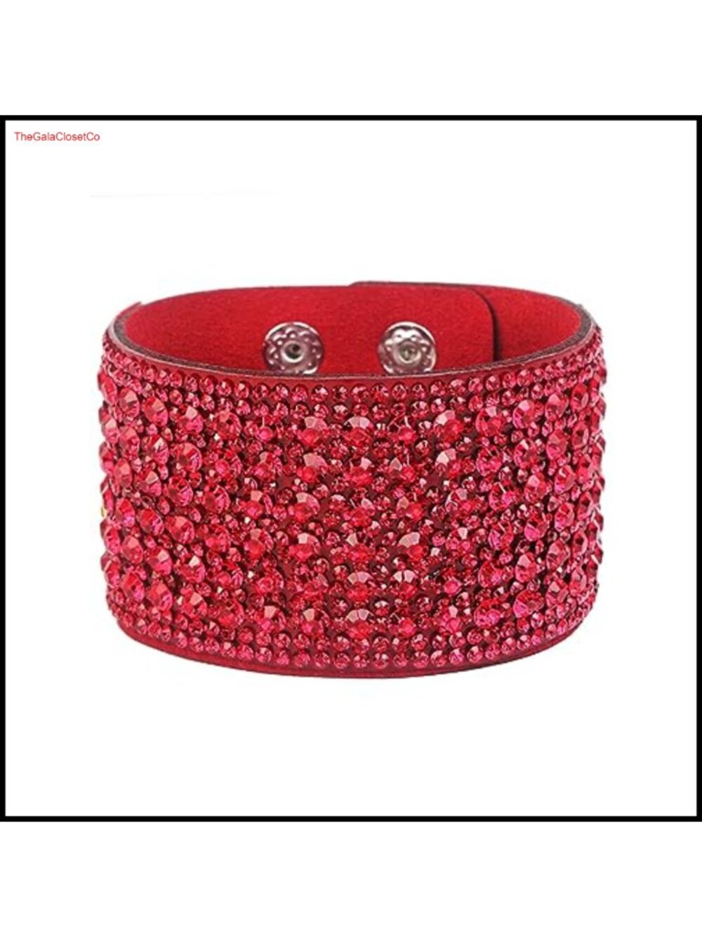 Rhinestone Leather Cuff Bracelet Statement Bangle Wrap Jewelry for Women